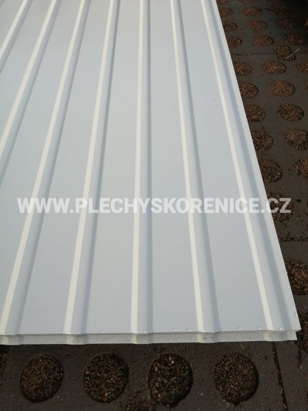 Trapézový plech E7 0,4mm - RAL 9010 bílá