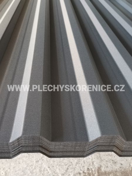 Trapézový plech T18 0,4mm - š. 114/110cm - RAL 7016 matná